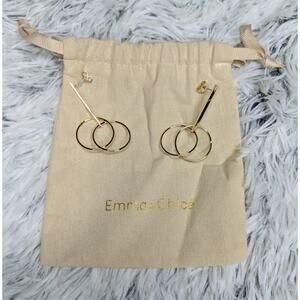 Emma & Chloe Gold Opera Earrings - Size O/S - NIP